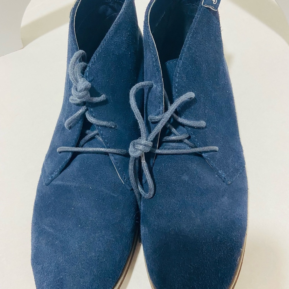 Bass Blue Suede Leather Woman's Ankle Boot / Chukka Size 8.5 M - Picture 2 of 15